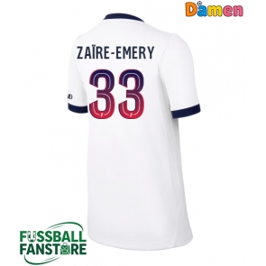 Paris Saint-Germain Warren Zaire-Emery #33 Replik Auswärtstrikot Damen 2026-27 Kurzarm